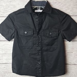 Size 6 Boy's Black Short Sleeve Shirt